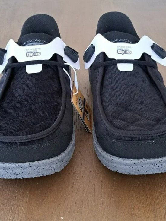 Skechers Slip-ins® Melson - Cozy Fit® Diamond Moc. - Color: Black - Size Men 7 main image 9